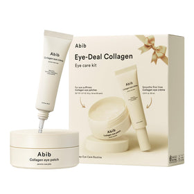 Abib front packaging of eye care kit showing product benefits and duo