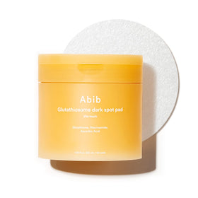 Abib front packaging showing brightening toner pads and brand clarity