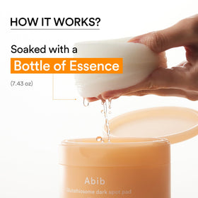 Abib close-up of dual-textured pad surface showing gentle exfoliation benefit