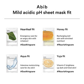 Abib open box with ten masks for a monthly skincare supply