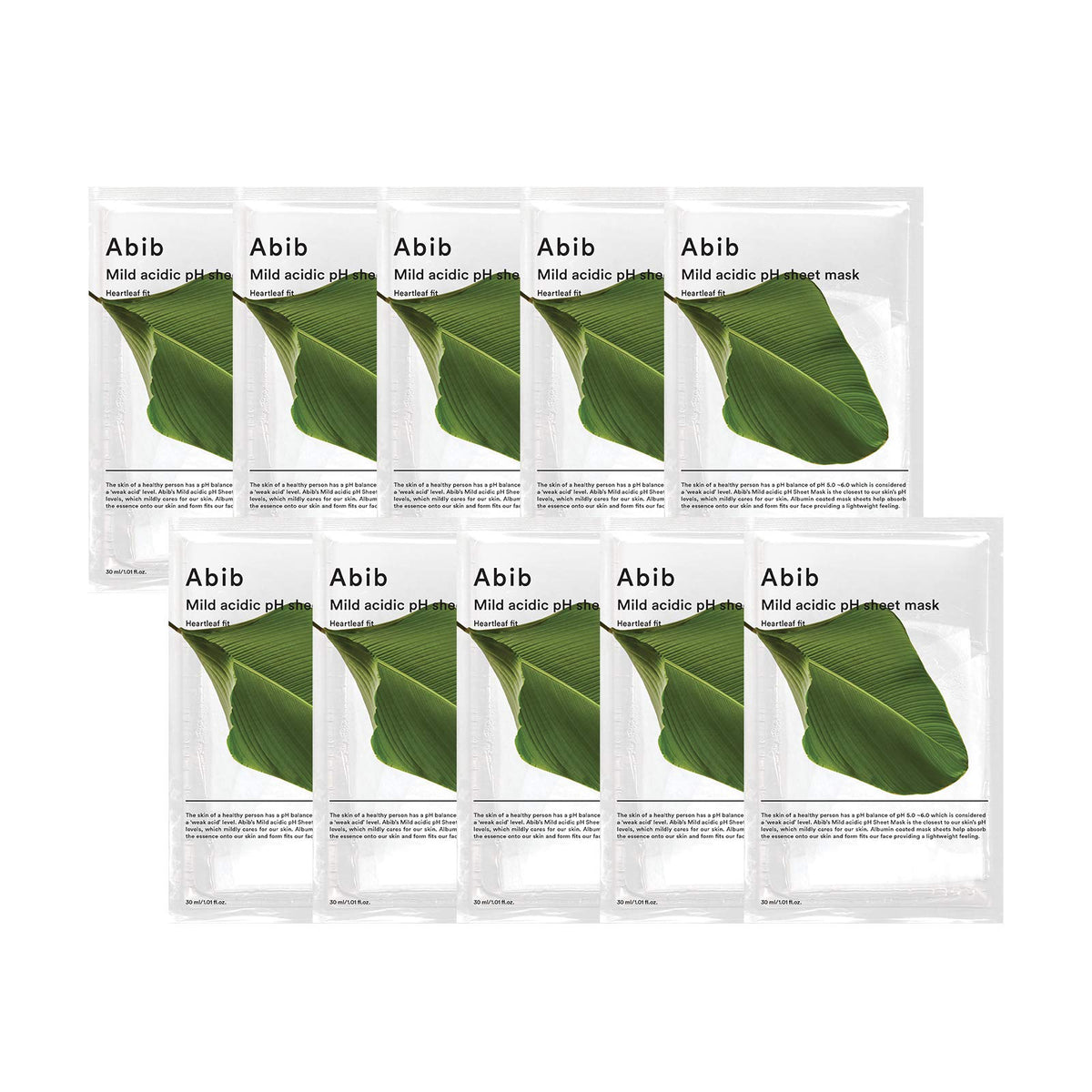 Abib front packaging showing Heartleaf Fit box and benefits