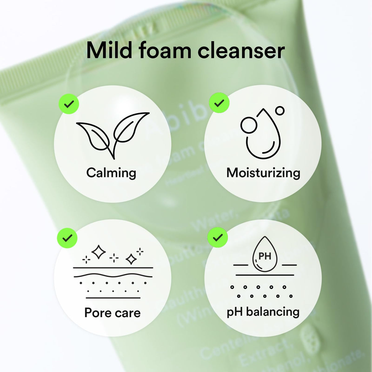 Abib creamy foam texture close-up, highlighting soft lather that protects moisture