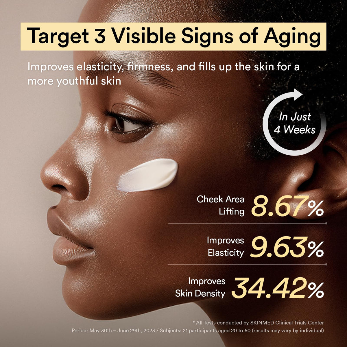 Abib Jericho Rose Cream spread on skin to show absorption and hydrated finish