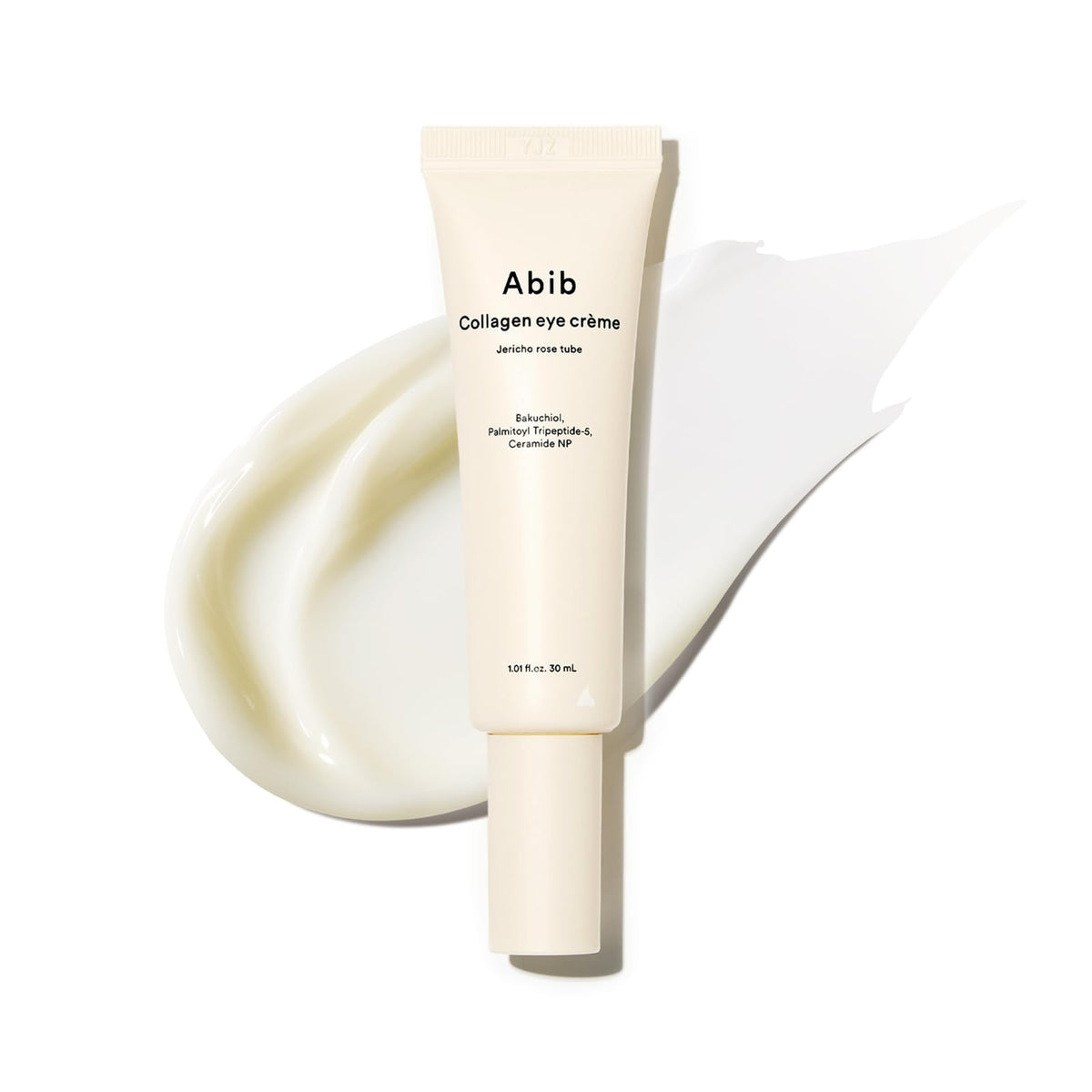Abib tube front view showing product branding and benefits