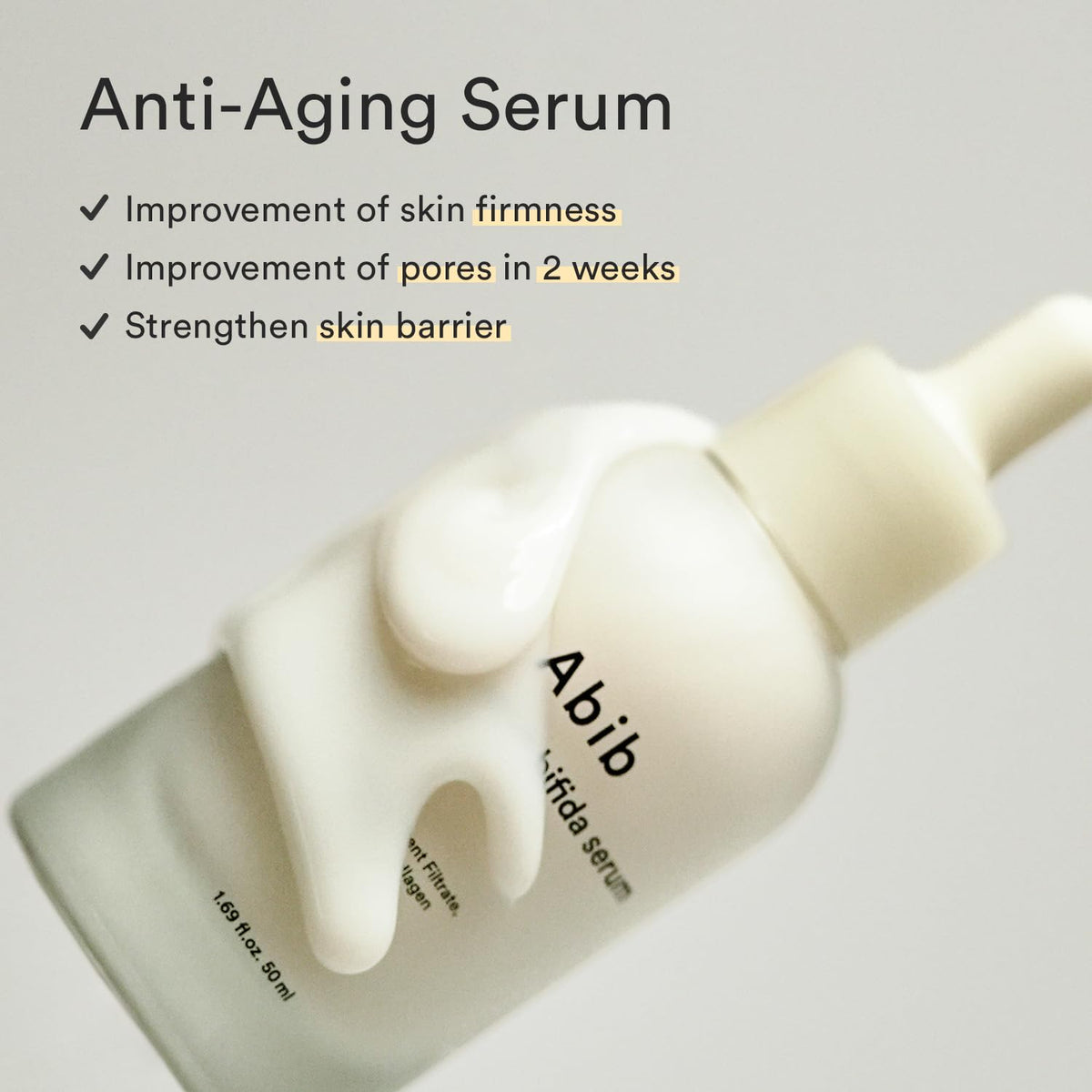 Abib texture close-up drop highlighting lightweight absorption benefit