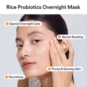 Abib mask being applied to cheek, demonstrating lightweight overnight protection