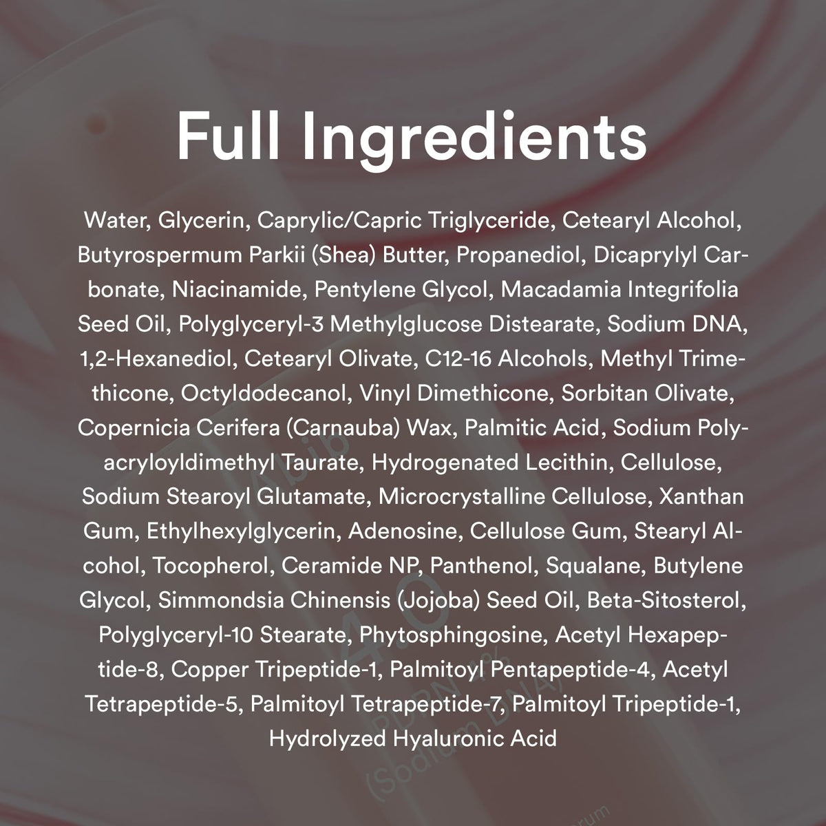 Abib back label showing directions and ingredients, aids informed purchase