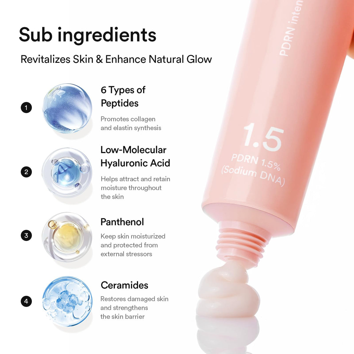 Abib tube next to ruler for scale, clarifies 2.54 fl oz product size