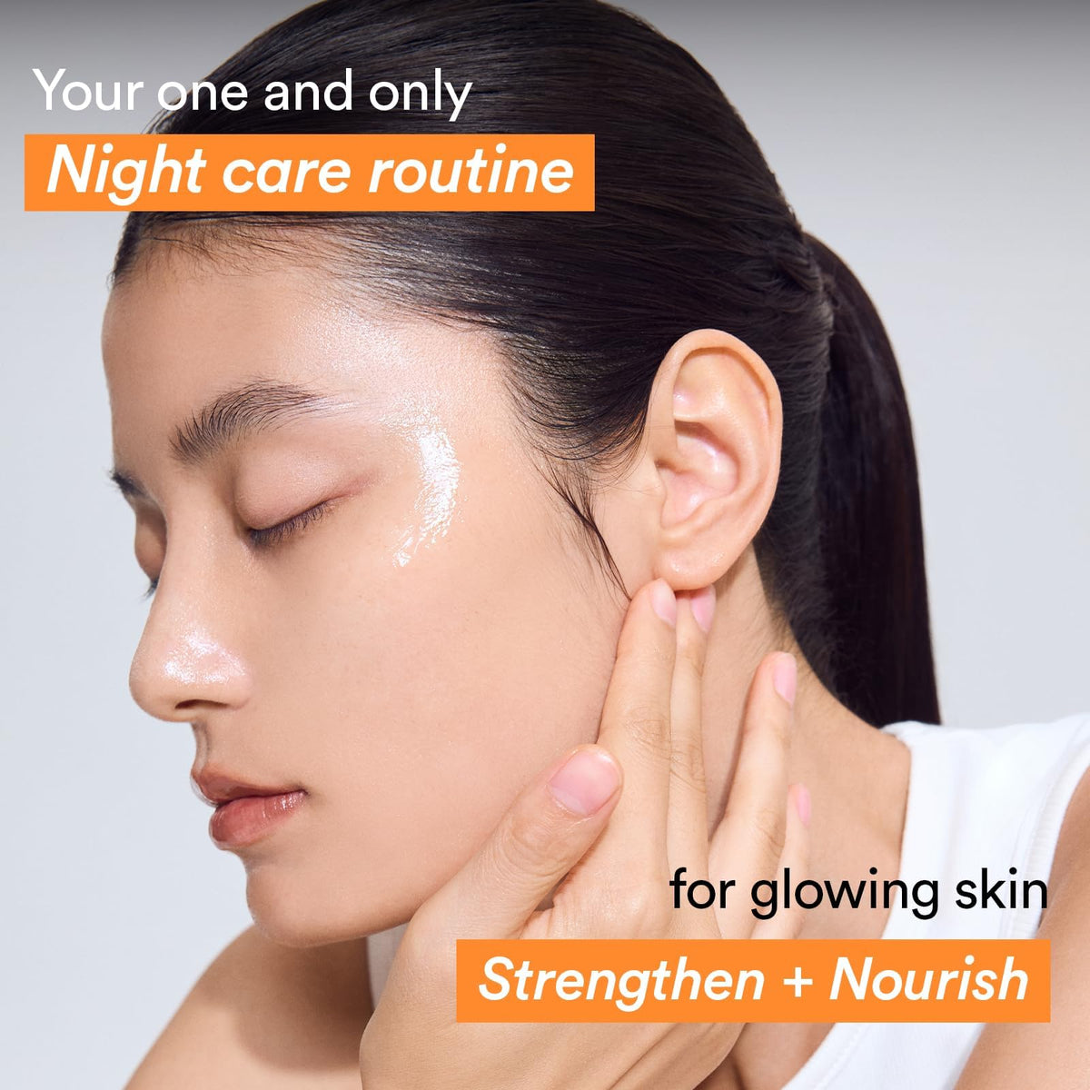 Abib jar beside rice grains, illustrating rice-derived brightening ingredients