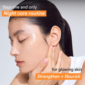 Abib jar beside rice grains, illustrating rice-derived brightening ingredients