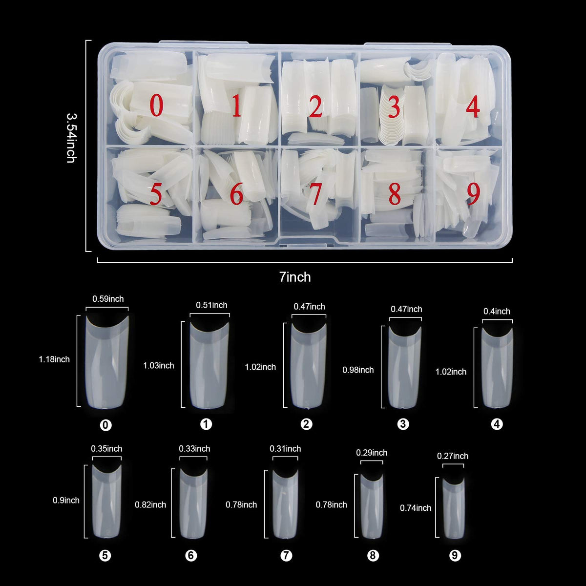 Abodhu numbered storage box open with ten labeled compartments for quick selection