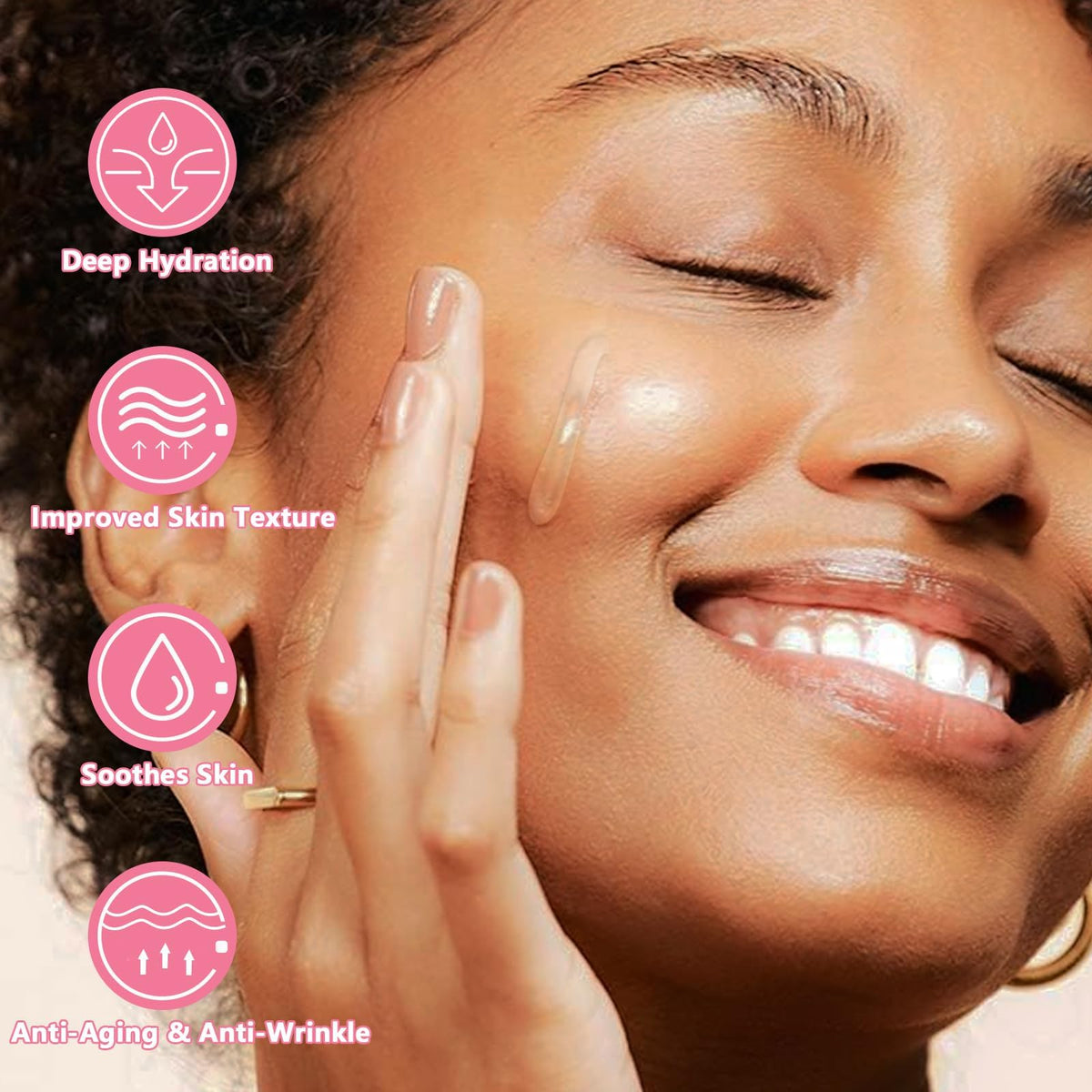 ABOTE applied to face in morning routine demonstrating quick absorption benefit