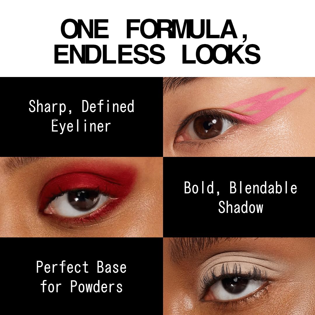 aboutface eye swatch on model illustrating even matte coverage and long wear