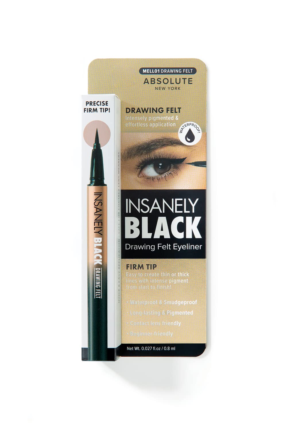 Absolute New York front packaging showing intensely black liner for bold definition