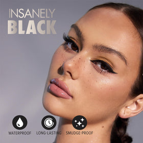Absolute New York eye makeup with winged liner showcasing long-wearing finish