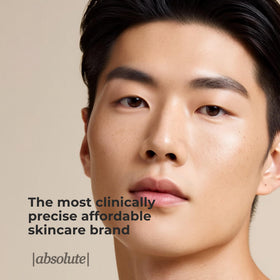 Absolute serum in hand demonstrating size and easy-drop dosing benefit