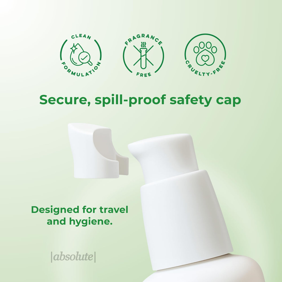 Absolute serum next to moisturizer showing layering and routine benefit