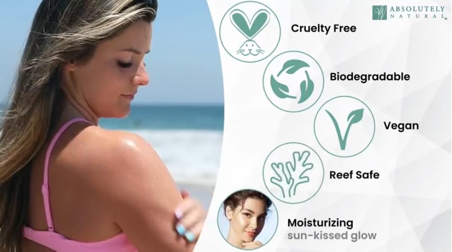 Absolutely Natural being applied on arm demonstrating even coverage and glow