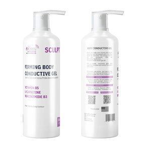 Absonic gel bottle in spa setting suggesting calming, device-compatible routine