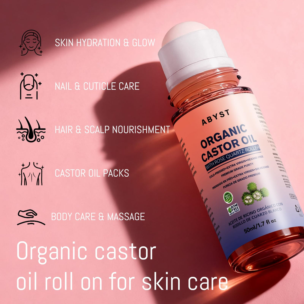 ABYST roll-on on bathroom counter in a calm routine setting for indulgence