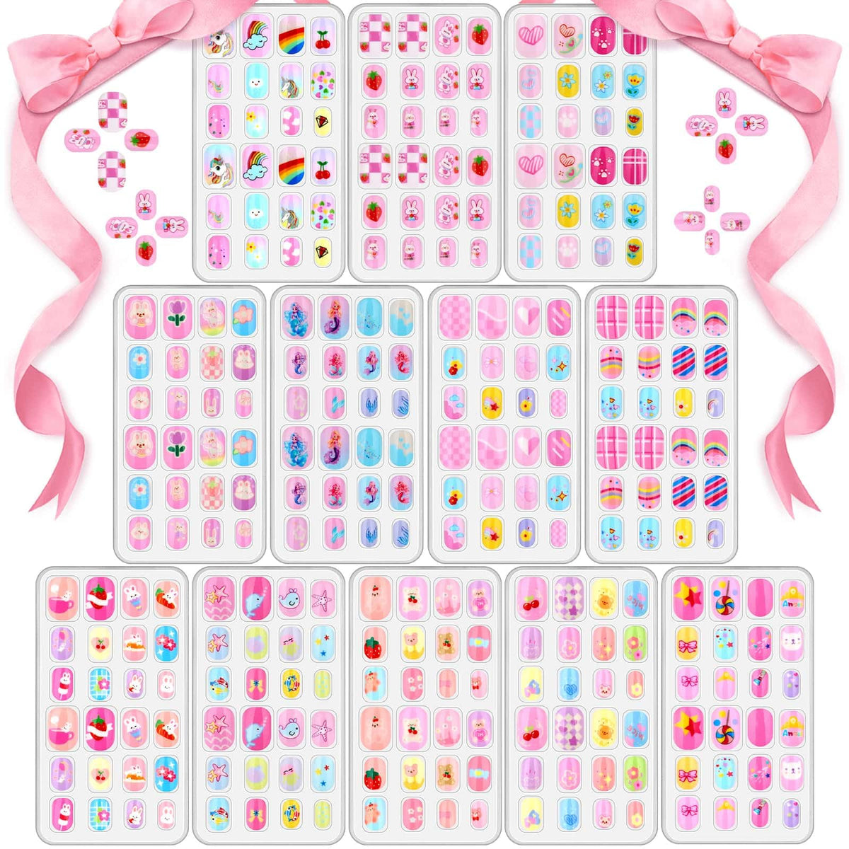 Acejoz front packaging showing the 288-piece press-on nail set and designs