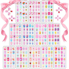 Acejoz front packaging showing the 288-piece press-on nail set and designs