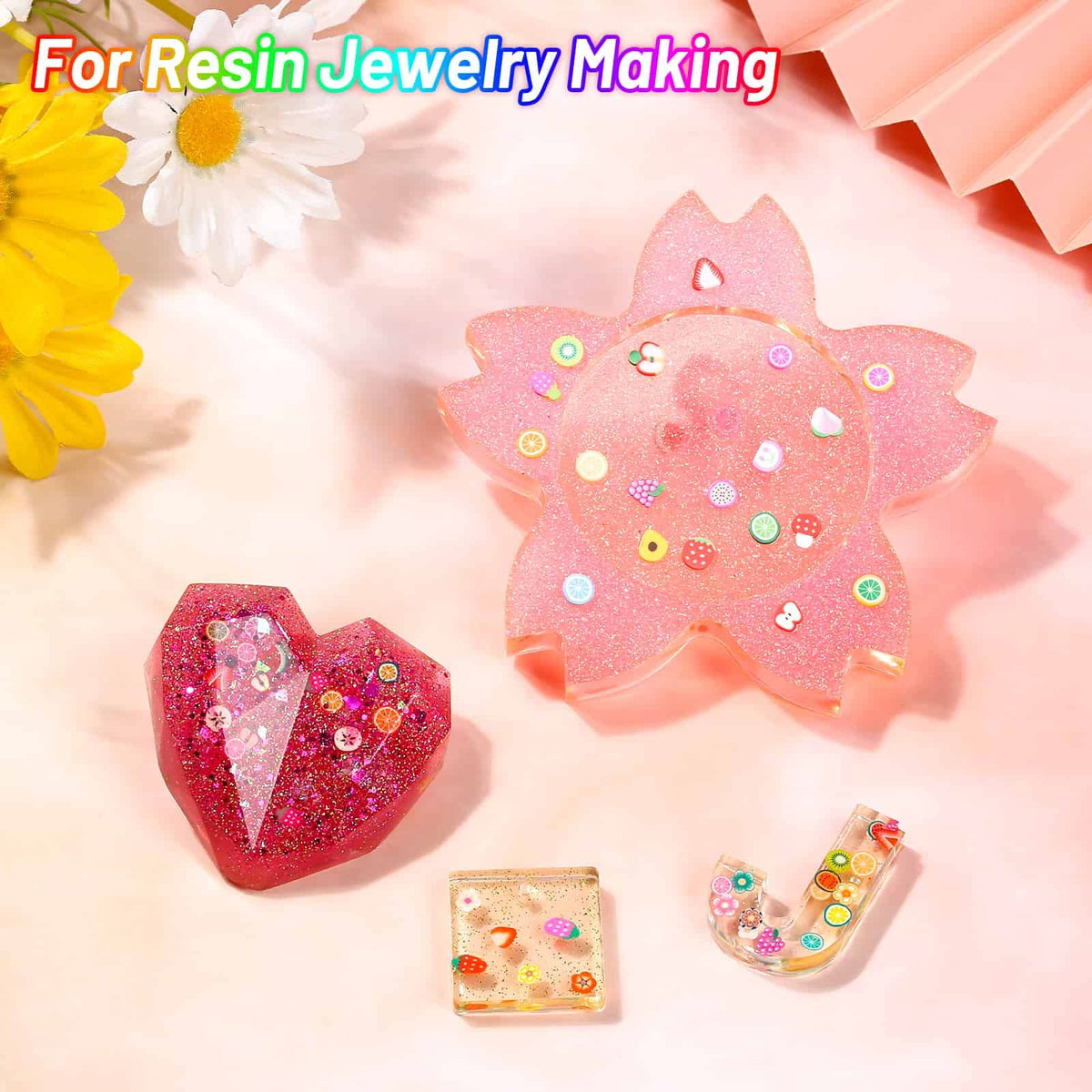 Acejoz resin pendant featuring fruit slices to show jewelry-making possibilities