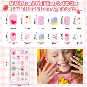 Acejoz layout of different nail sizes lined up to highlight fit options for children