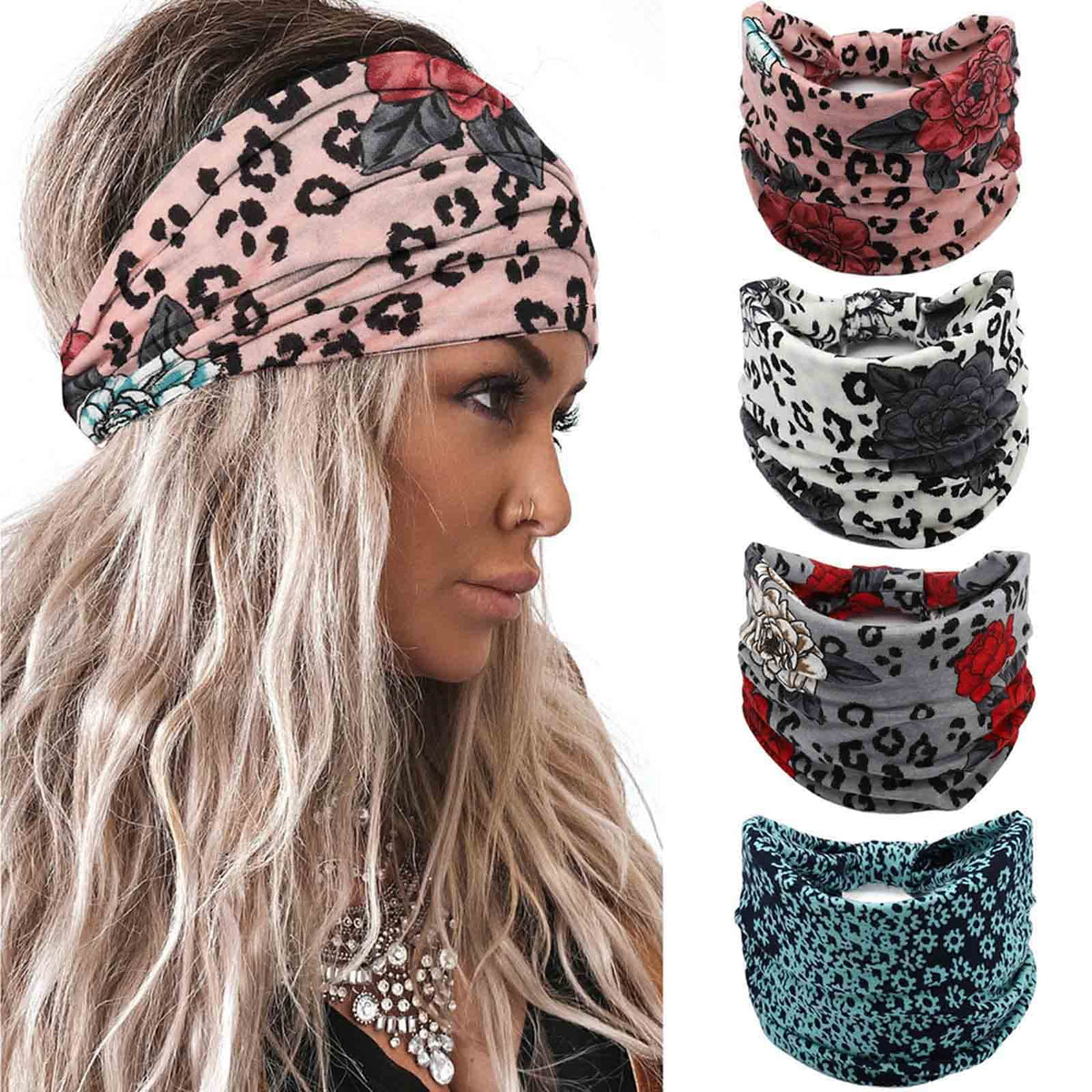 Acenail front packaging display showing four headbands and style variety