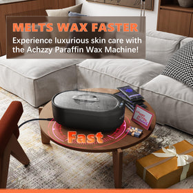 Achzzy warmer placed in bathroom lifestyle scene highlighting at-home spa convenience