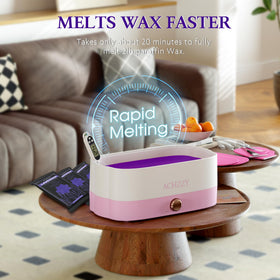 Achzzy melted paraffin in heater bowl demonstrating fast melting at low temp