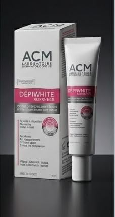 ACM Depiwhite simulated before-and-after image suggesting improved even skin tone