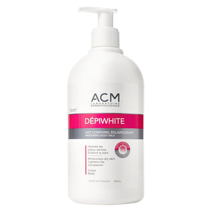 ACM Dépiwhite front packaging showing bottle for brightening and hydration