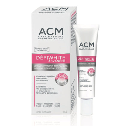 ACM Depiwhite front packaging showing product and brand for clear identification