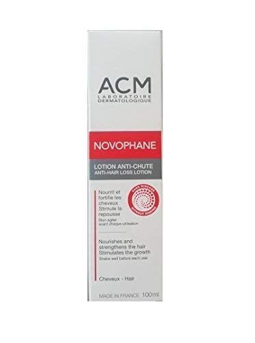 ACM Novophane applied to scalp with fingers showing targeted delivery benefit