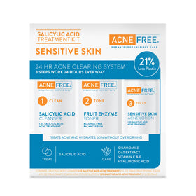 AcneFree lotion texture close-up illustrating lightweight feel and continuous treatment