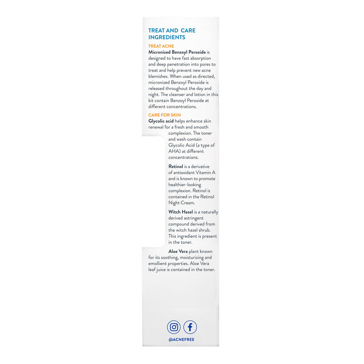 AcneFree products staged in bathroom demonstrating daily routine use