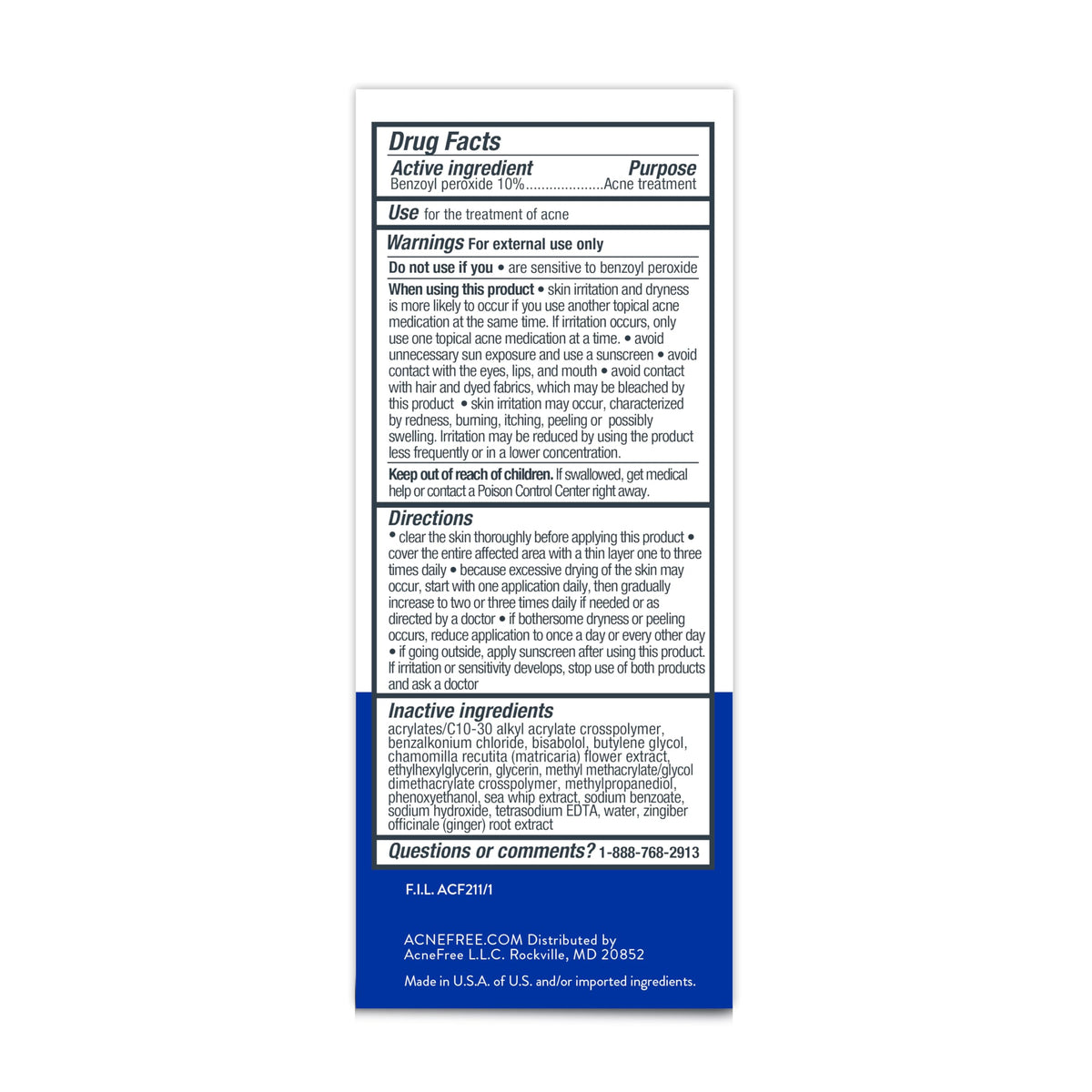 AcneFree Terminator 10 visual of micronized benzoyl peroxide particles explaining deeper reach