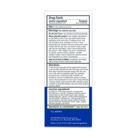 AcneFree Terminator 10 visual of micronized benzoyl peroxide particles explaining deeper reach