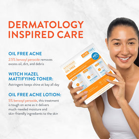 AcneFree witch hazel mattifying toner bottle, balancing skin and reducing shine