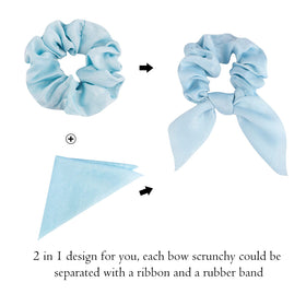 ACO-UINT bow detach detail demonstrating removable bunny-ear bow for versatile styling