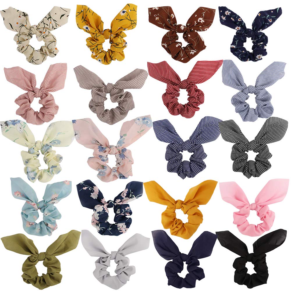 ACO-UINT front pack showing 20 colorful scrunchies and variety