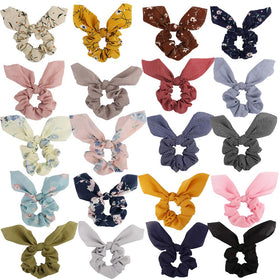 ACO-UINT front pack showing 20 colorful scrunchies and variety