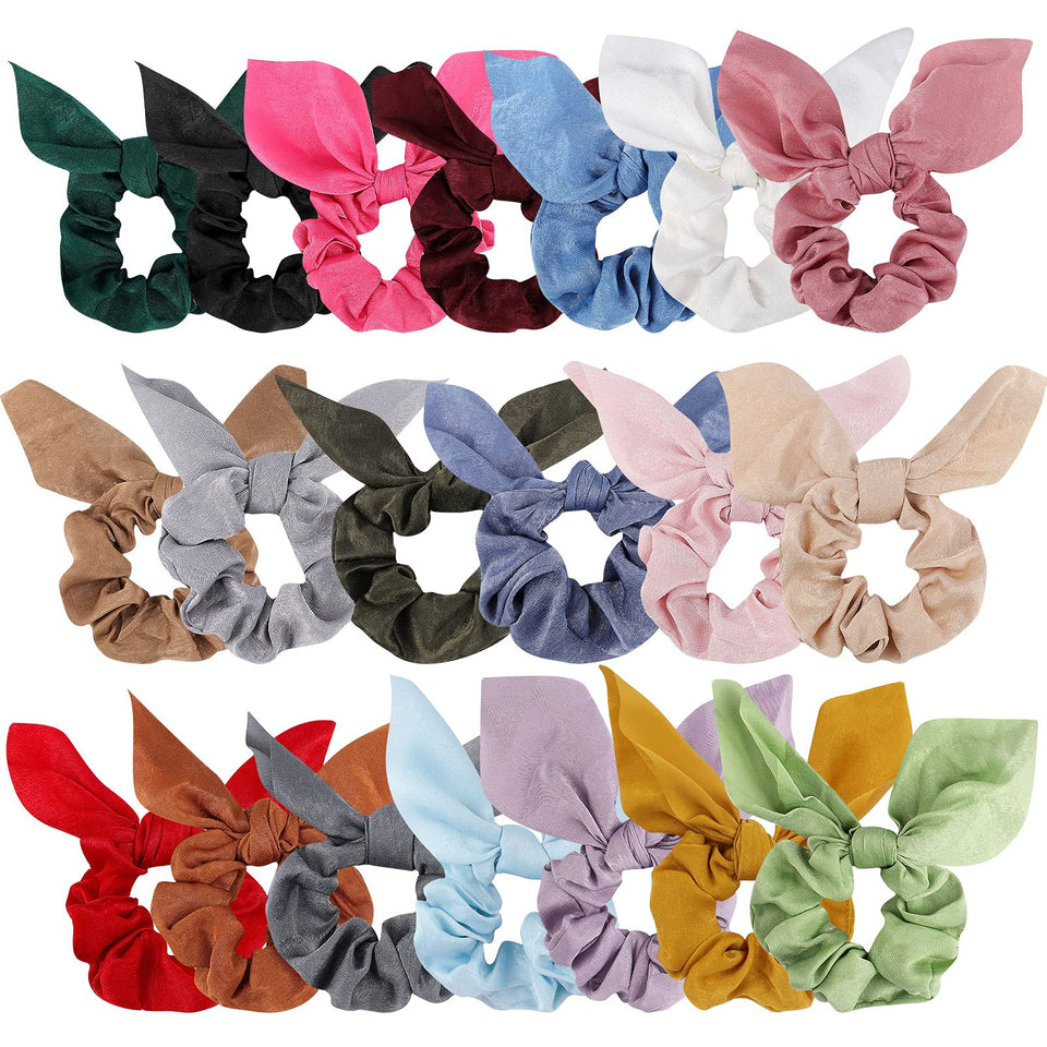 ACO-UINT front packaging showing 20 warm color scrunchies and branding for easy selection