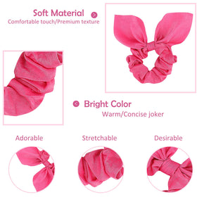 ACO-UINT scrunchies in ponytail on thick hair providing secure hold without creases