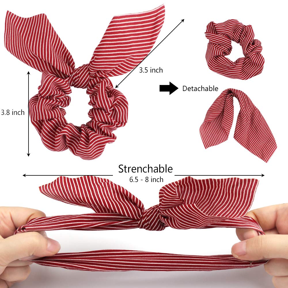 ACO-UINT scrunchie in hand illustrating 3.8-inch scale and stretch