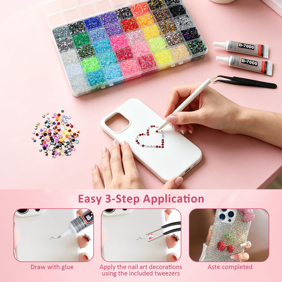 Acrridi organized storage grid tray displaying 40 colors neatly