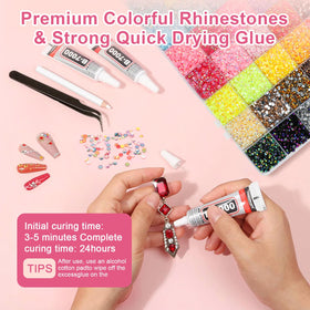 Acrridi precision tools and B7000 glue with fine needle tip