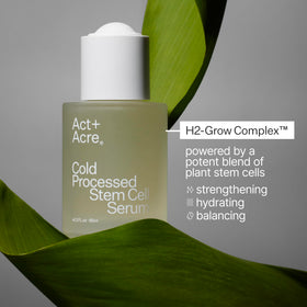 ACT+ ACRE applying serum to scalp in use image showing targeted application and absorption benefit