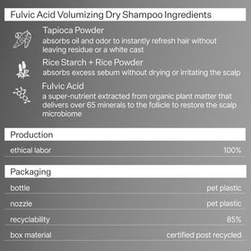 ACT+ ACRE label and claims detail emphasizing minimal ingredients and vegan